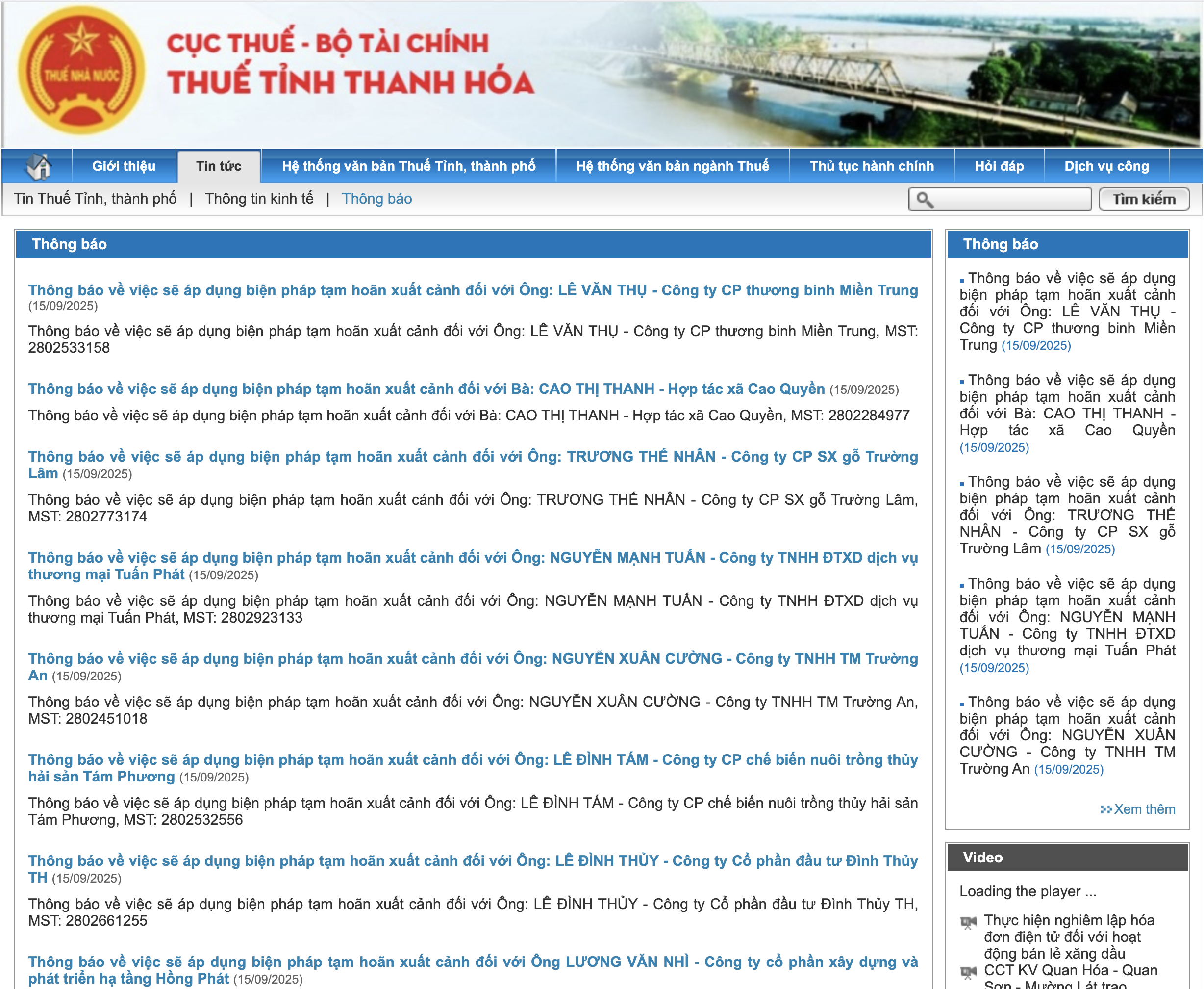 Loạt giám đốc doanh nghiệp ở Thanh Hóa bị tạm hoãn xuất cảnh do nợ thuế